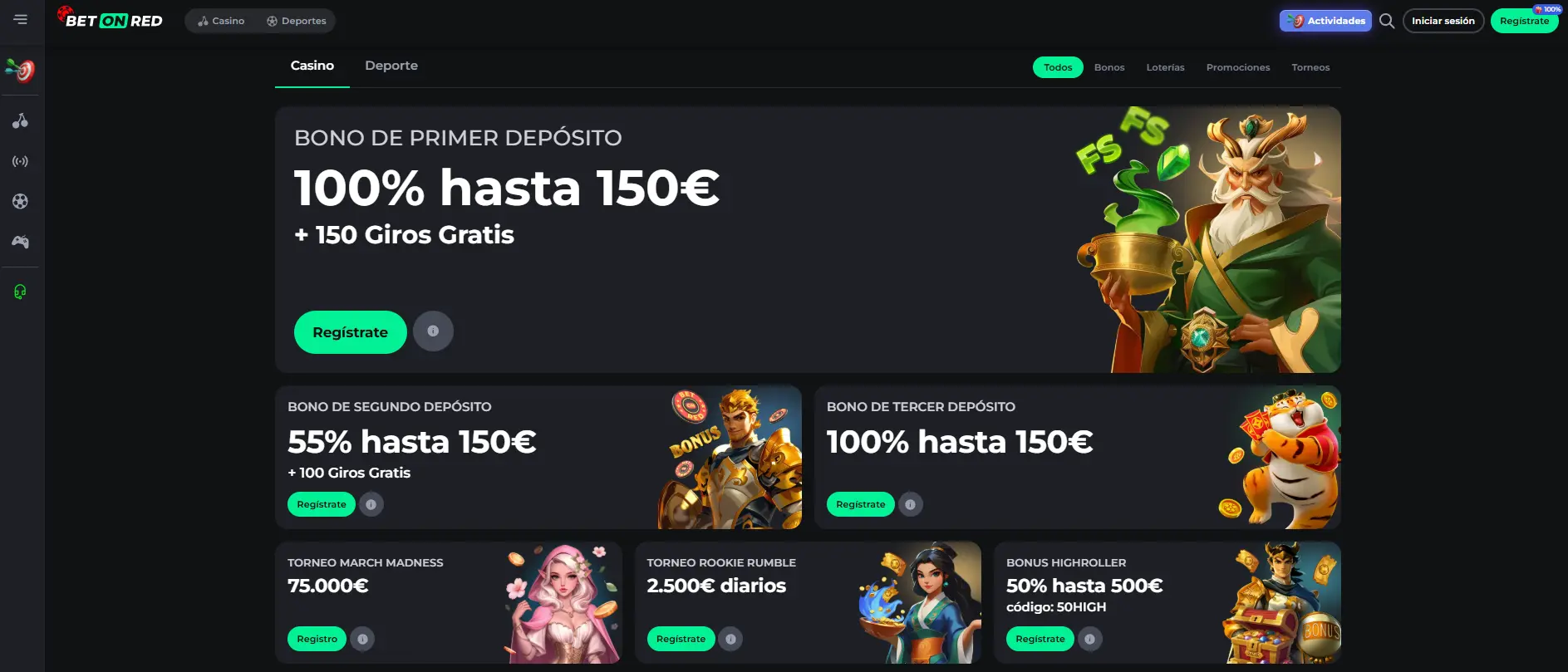 Bonificaciones en BetOnRed online casino Bonificaciones en BetOnRed casino