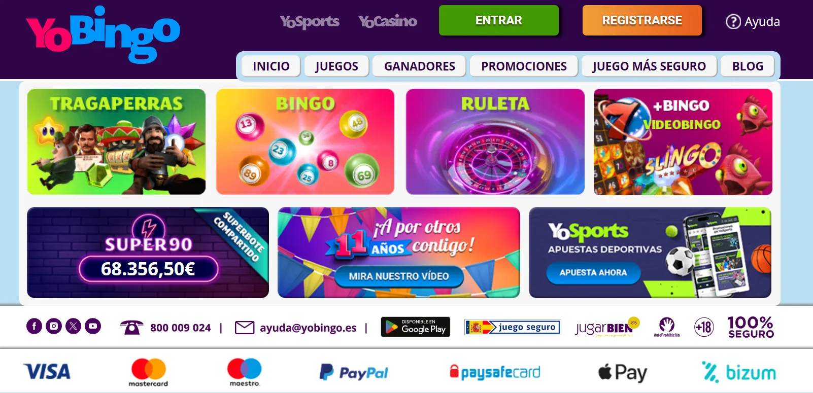 Sitio oficial de Yo Bingo casino onlines casinos gratis españa yobingo