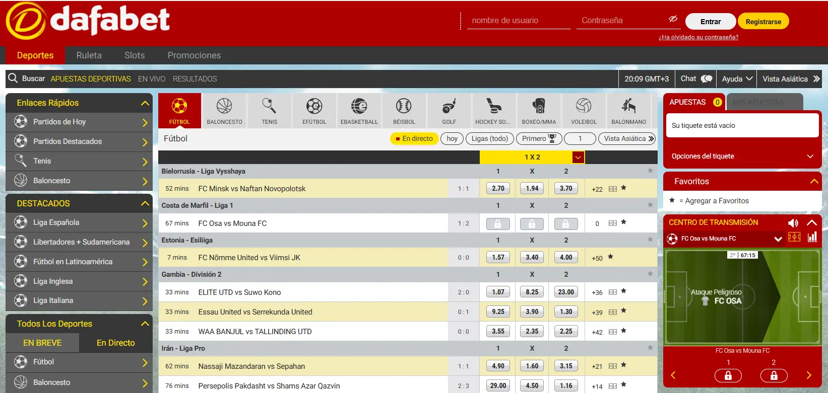 Dafabet casino en España