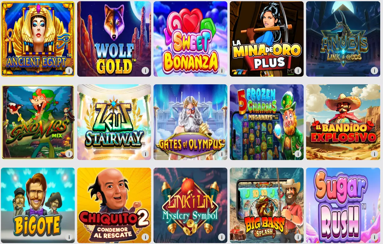 Juegos disponibles en el casino Dafabet