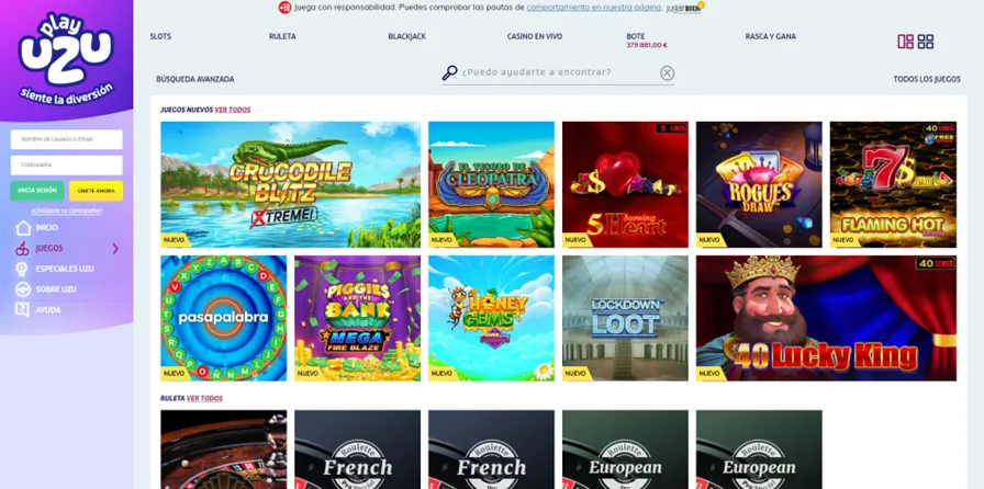 Play UZU casino con Visa en España Play UZU
