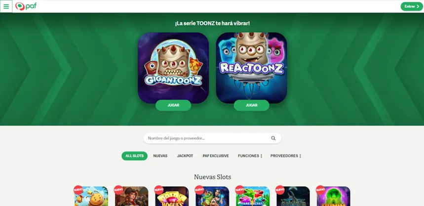 Paf casino con Visa en España Paf casino